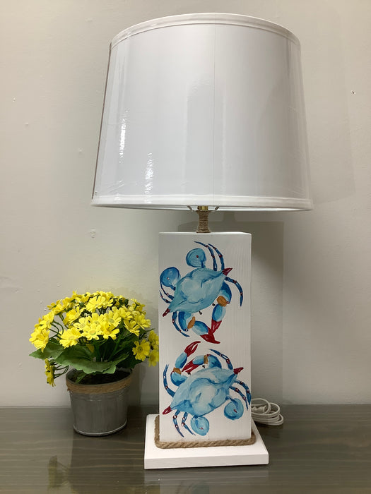 Crab painted lamp