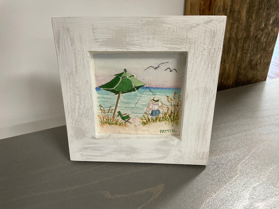 Framed watercolor picture