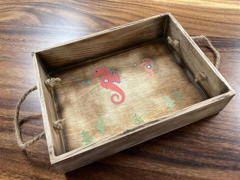 Dot Art Wood Tray
