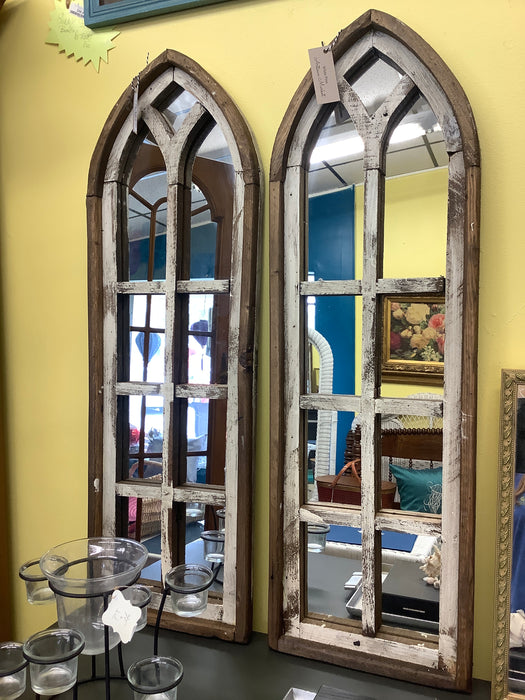 Mirror backed pointed window