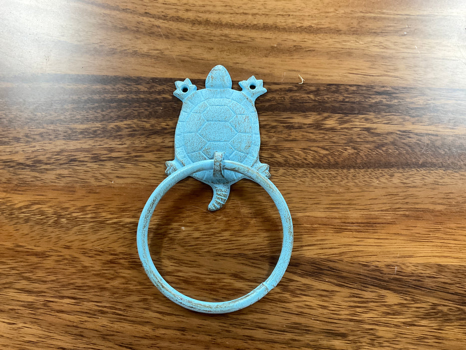 Decorative metal towel ring