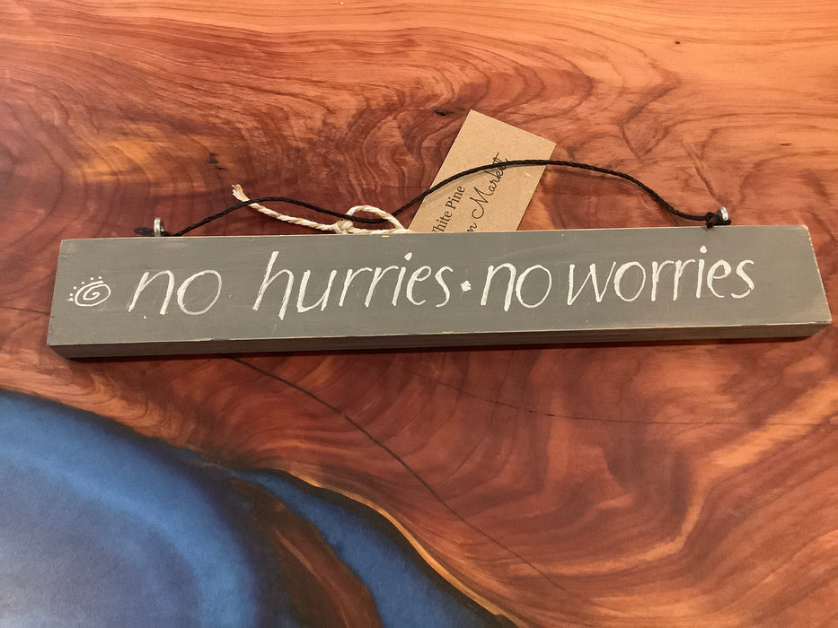 Hanging wood blocks with sayings