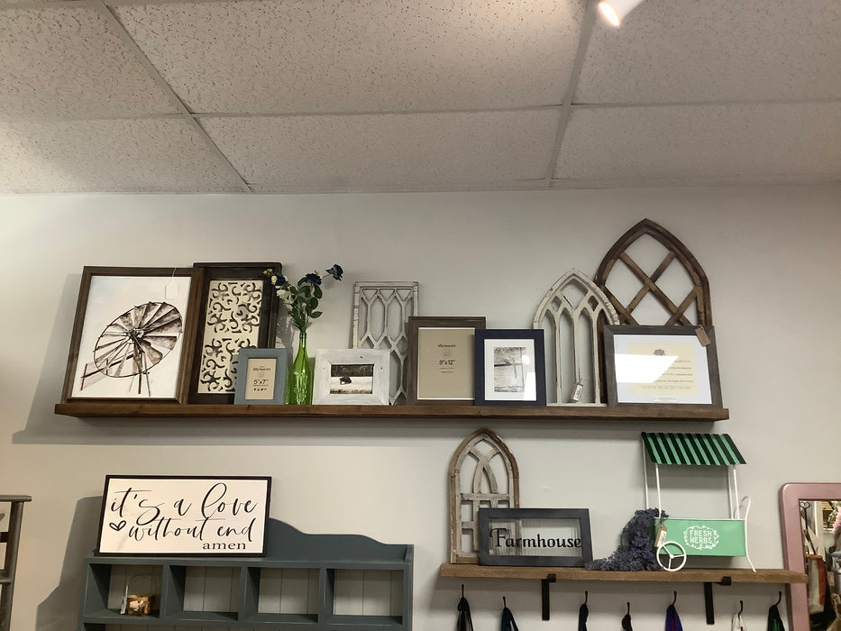 Long wood wall shelf