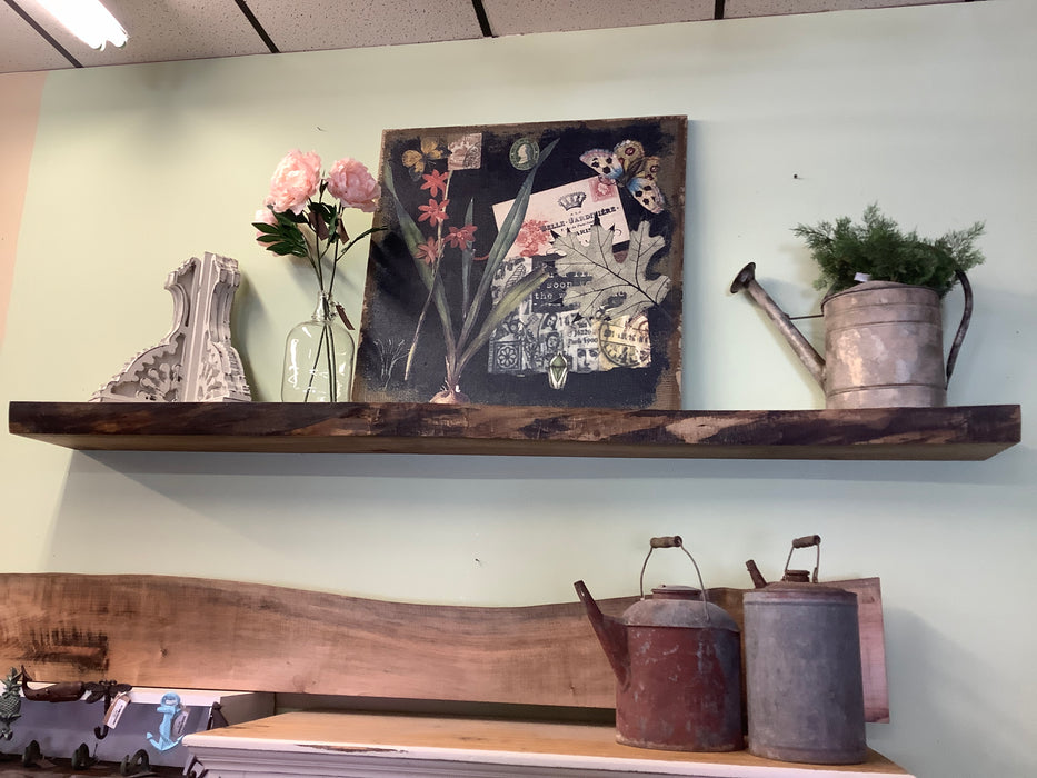 Maple live edge mantel
