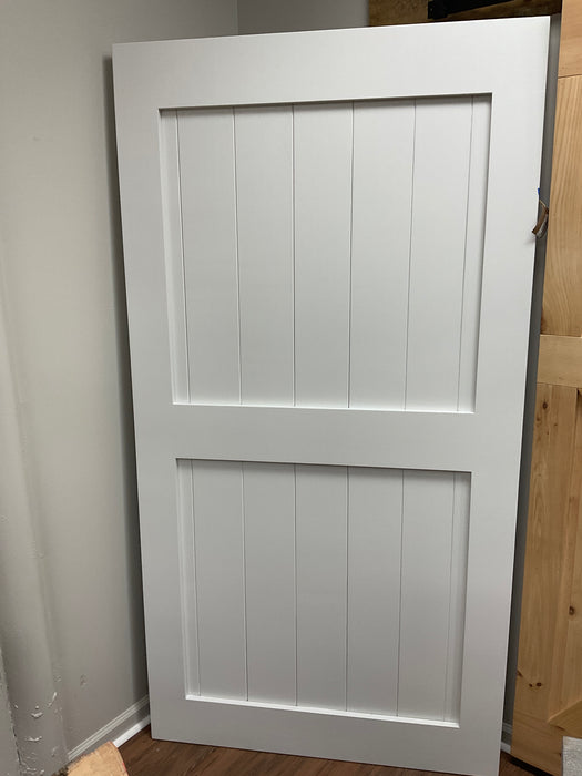 Painted barn door