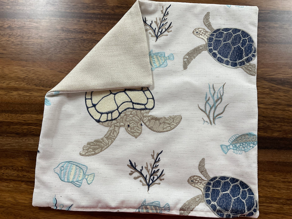 Beachy fabric pillow