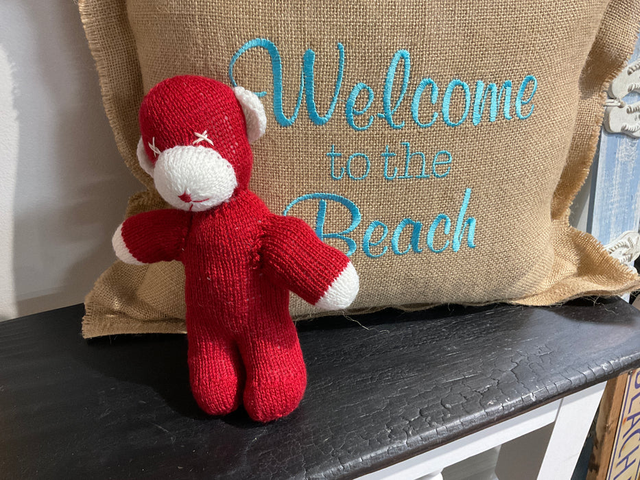 Knitted stuffed bear