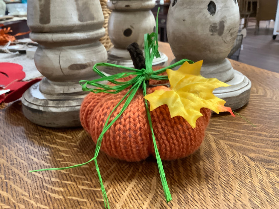 Hand knitted pumpkin