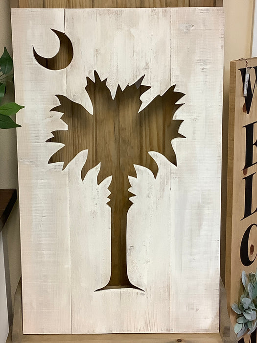 Large palm tree wall hanging