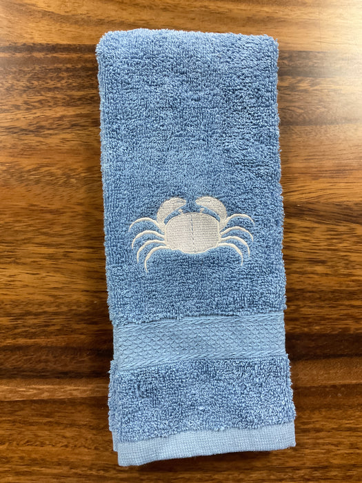 Embroidered Hand Towel - Crab