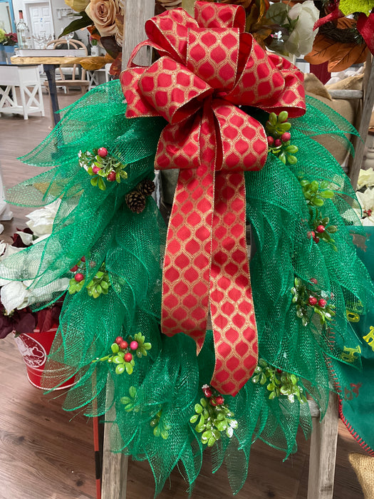 Oval Holly Christmas wreath