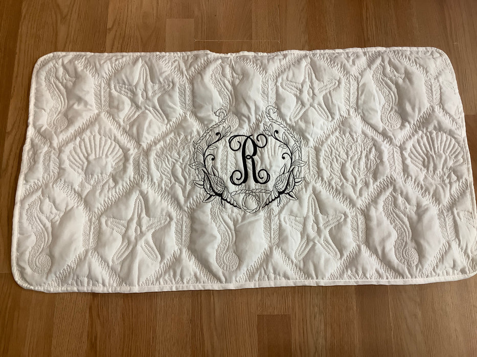 King sham embroidered