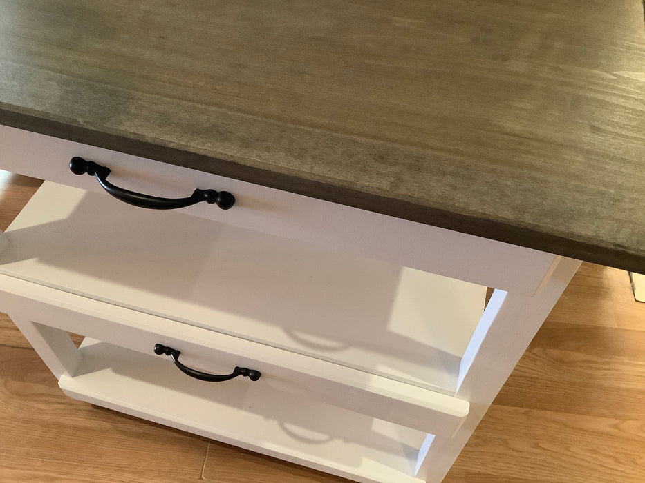 End Table - two shelf two drawer