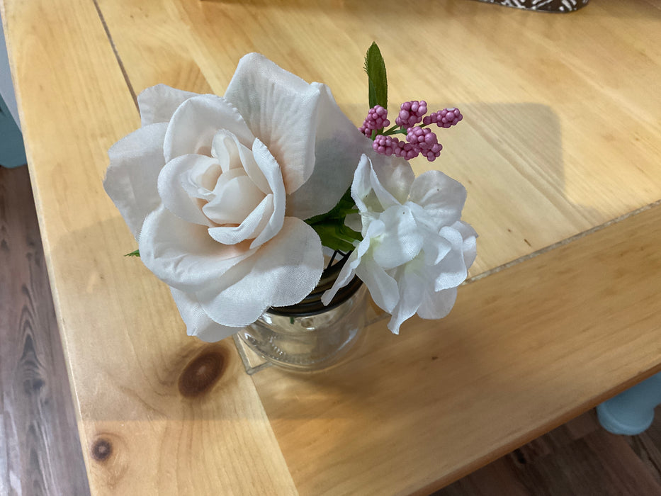 Mason jar flower frog