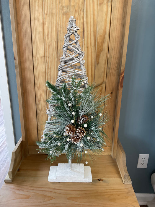 Whitewash woven Christmas Tree