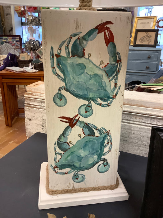 Crab painted lamp
