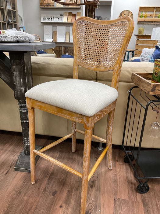 Cane bar stool - natural