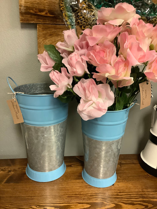 Painted French flower bucket