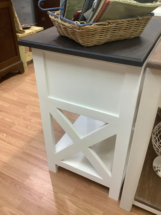 Saltwater farmhouse modern end table