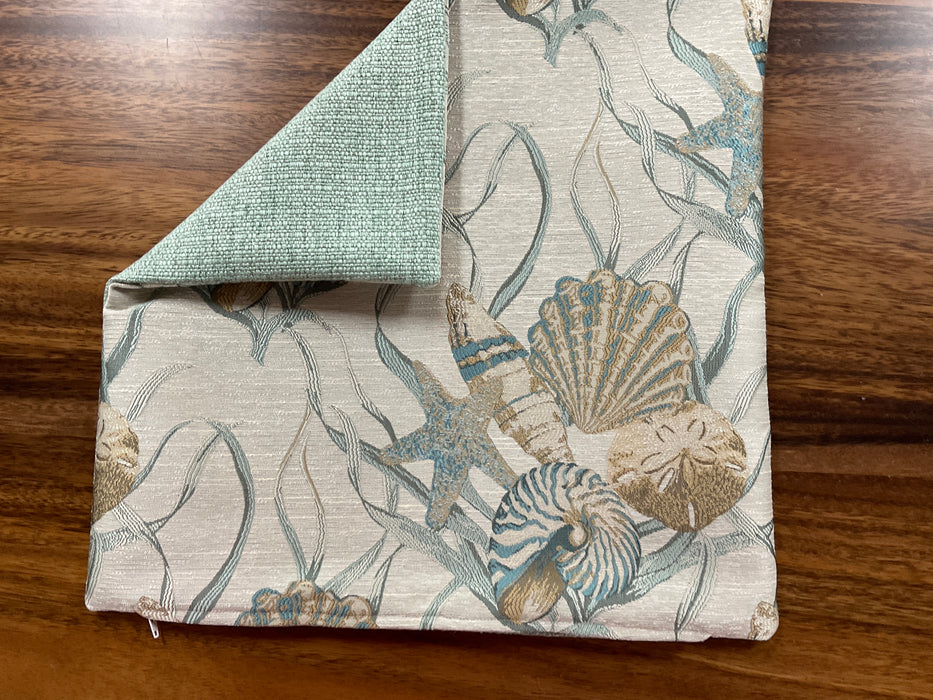 Beachy fabric pillow
