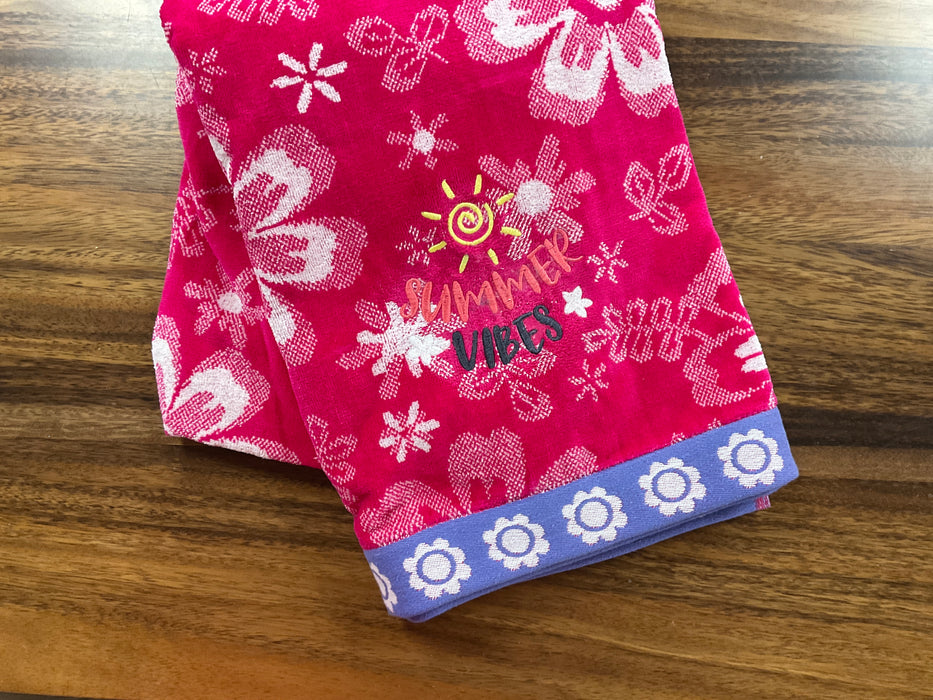 Embroidered beach towel