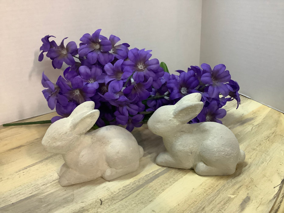 Crouching Easter bunny