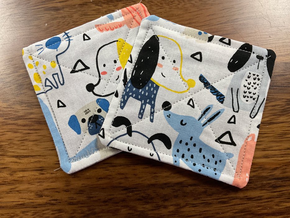 Fabric coasters set of 2