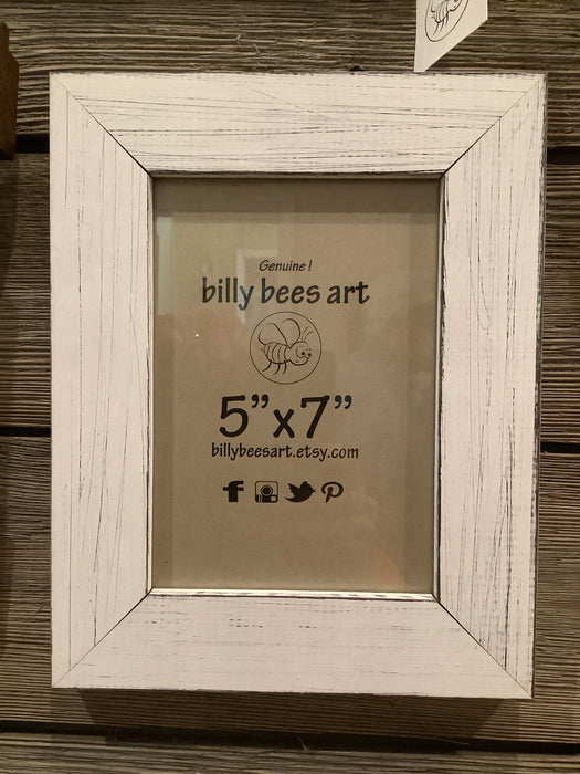 White Dixie 5x7 photo frame