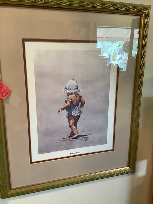 Toddler on beach picture