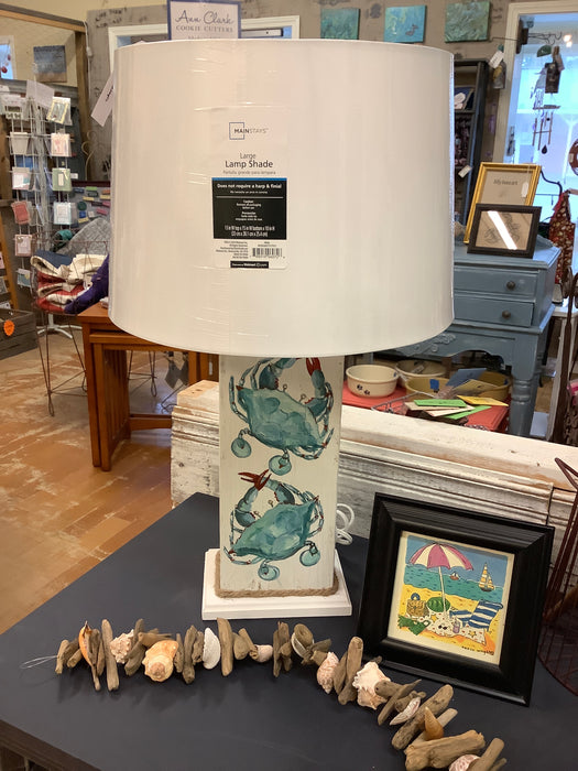 Crab painted lamp