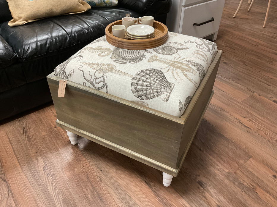 Beach fabric ottoman