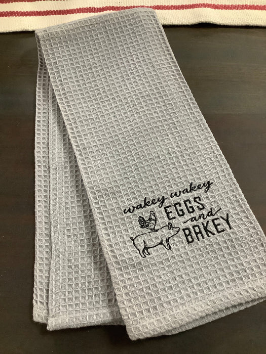 Dish towel - wakey wakey