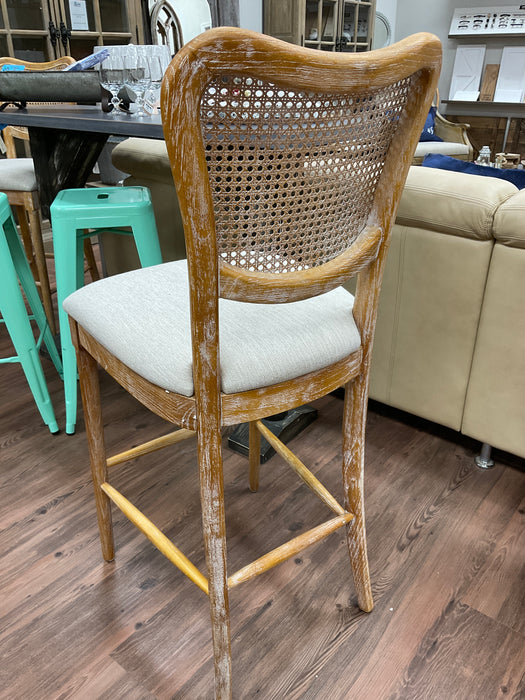 Cane bar stool - natural
