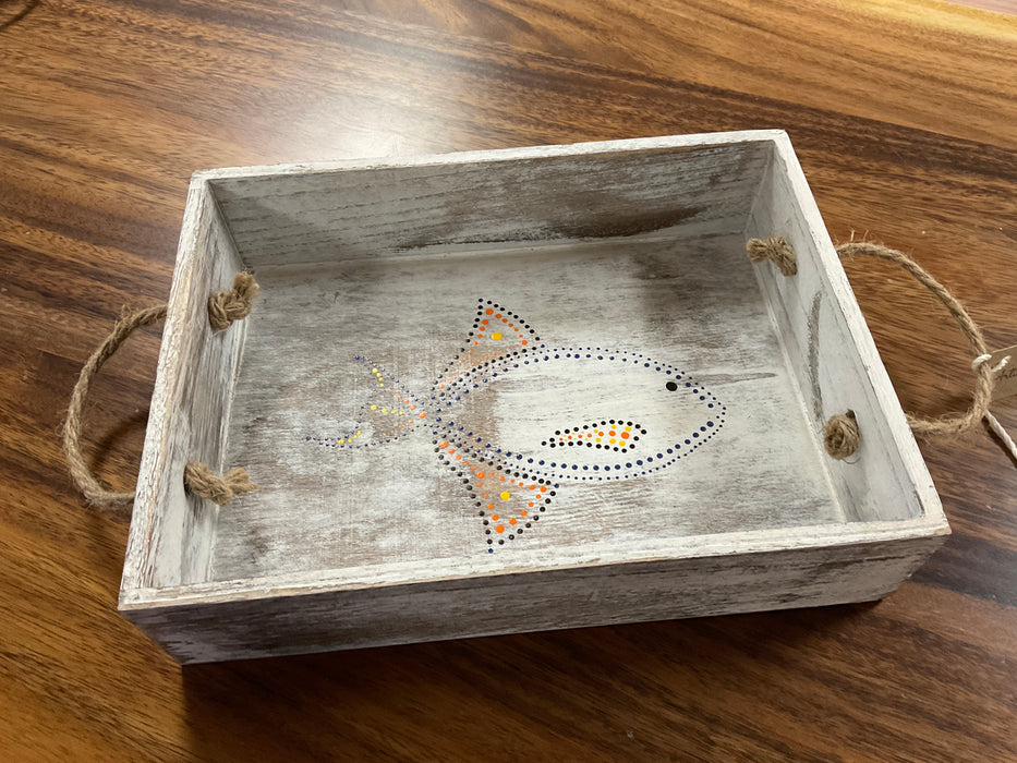 Dot Art Wood Tray