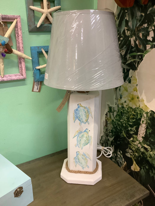 Turtle painted lamp