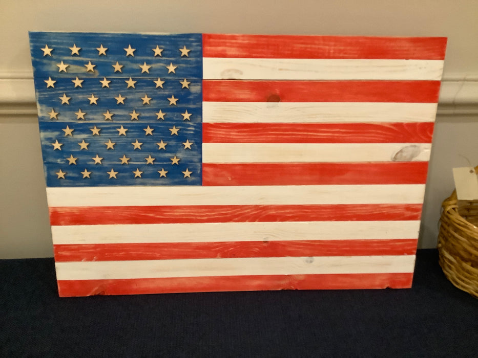 American flag w/ raised stars