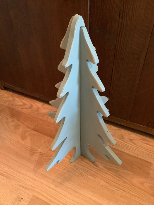 Wood cutout Christmas tree