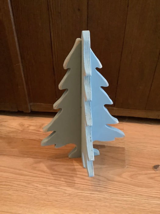 Wood cutout Christmas tree