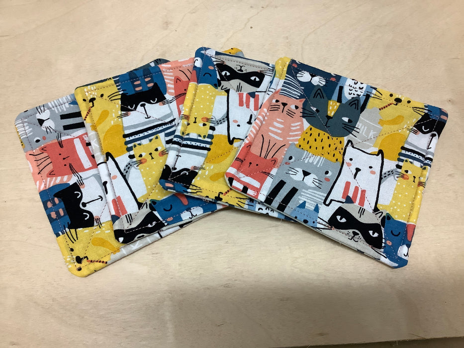Fabric coasters set of 4