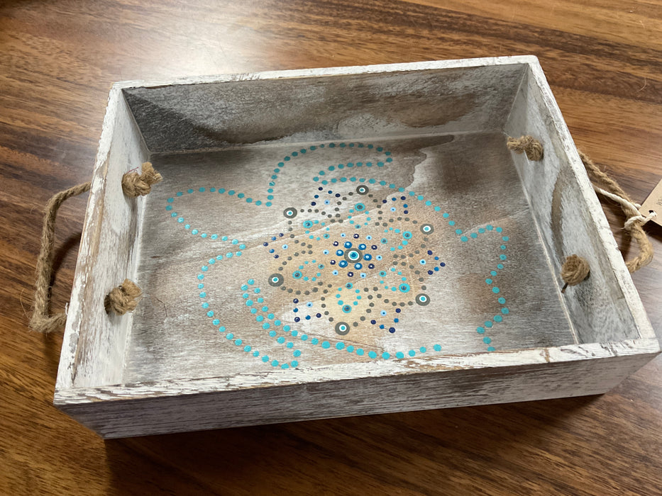 Dot Art Wood Tray