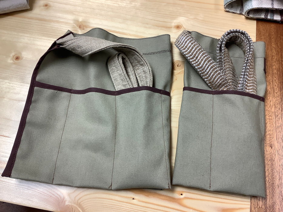 Half apron waist with pockets