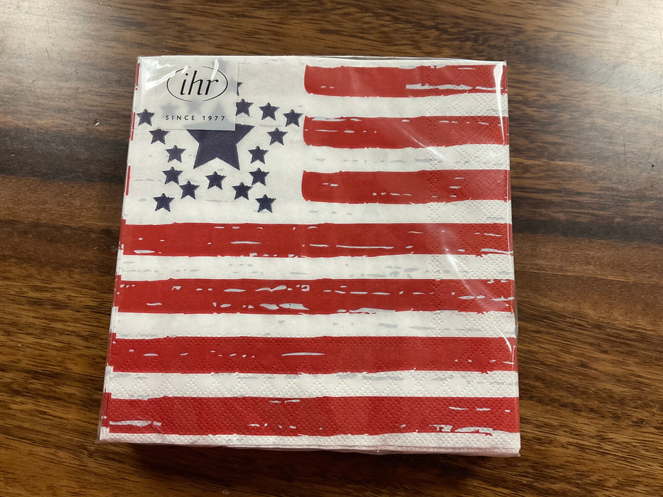 Distressed flag paper napkin