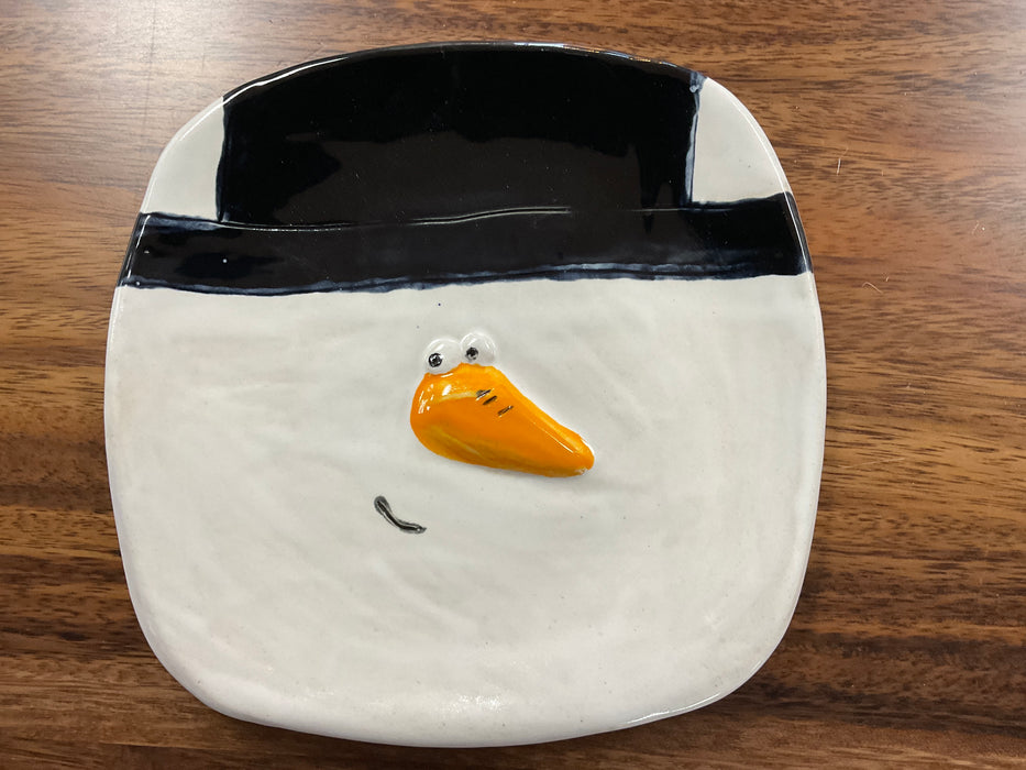 Snowman plate