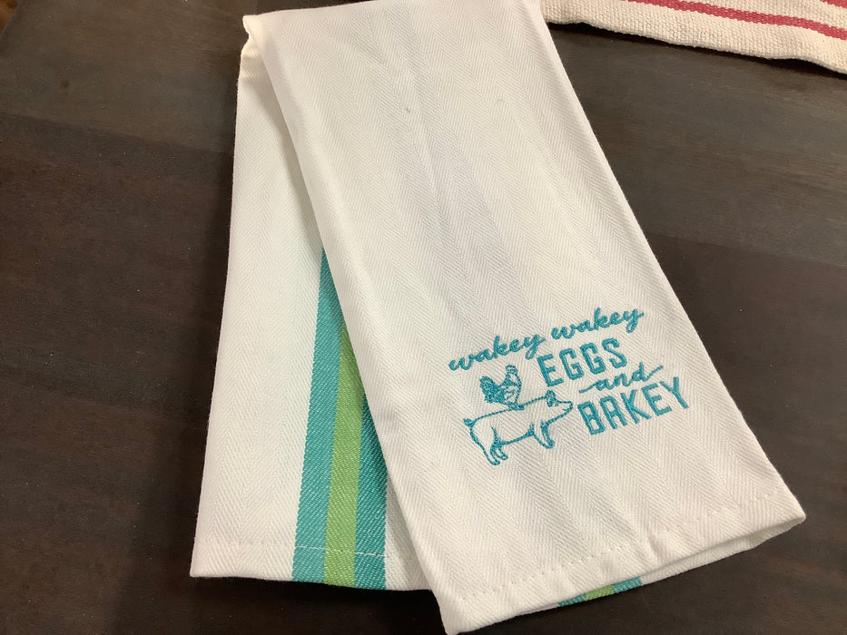 Dish towel - wakey wakey