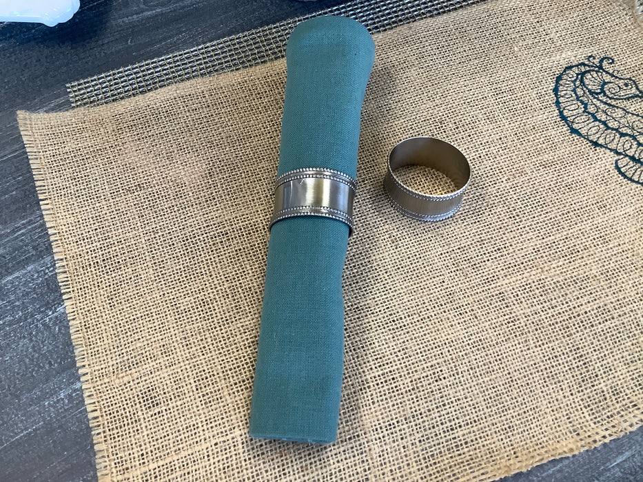 Beaded Pewter Napkin Ring
