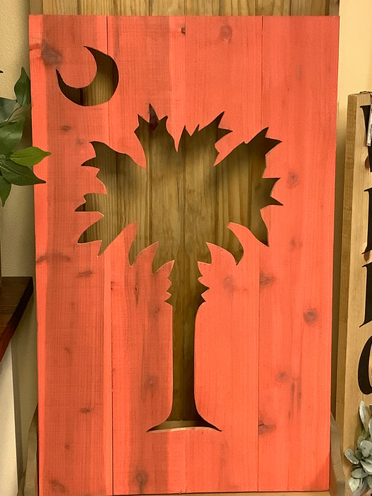 Large palm tree wall hanging