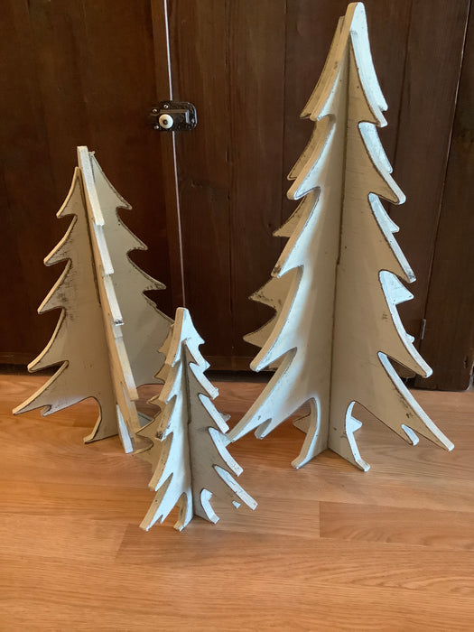 Wood cutout Christmas tree