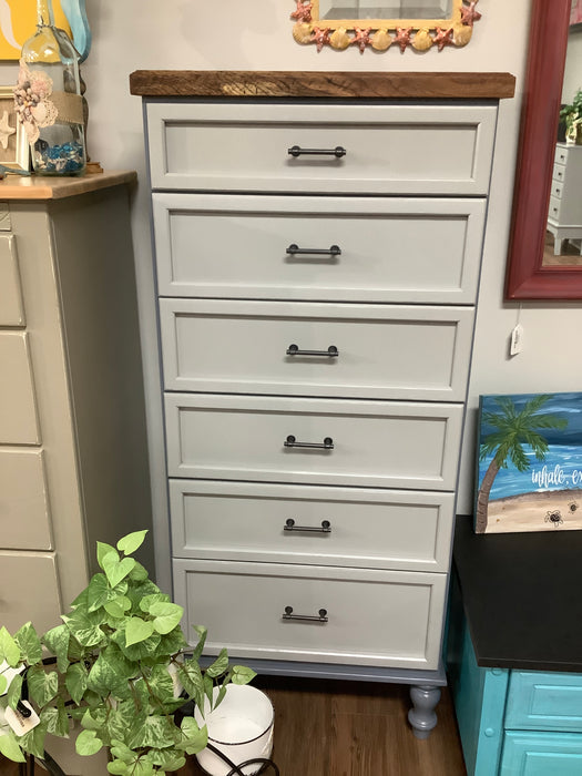 6 Drawer chest blue and gray