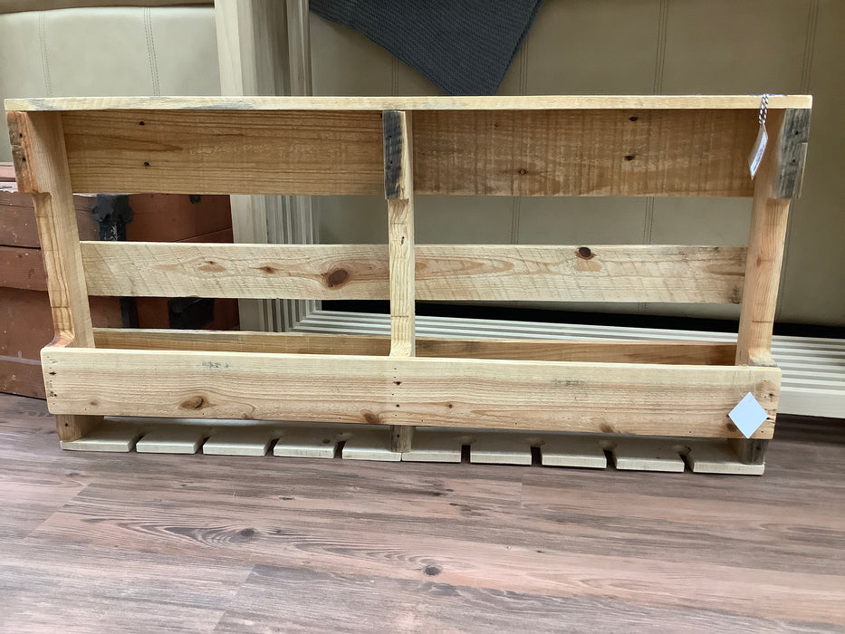 Rustic pallet wine rack