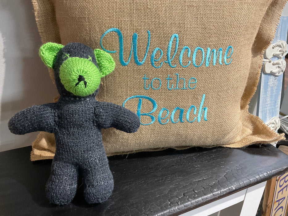 Knitted stuffed bear